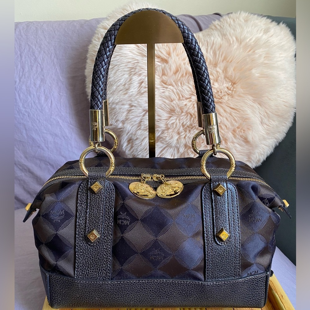 MCM Princess Lion Limited Edition Boston Top Handle Satchel Bag